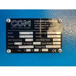 Aggregaat CGM S9000 DUAL AVR Diesel 9 kVA 400V | 5,6 kVA 230V