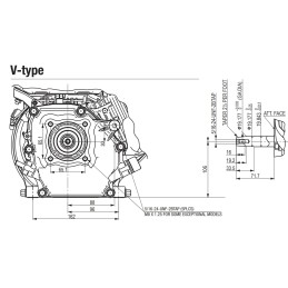 Honda Moteur GX200H2-VS-P-OH 5,8 HP Vilebrequin Horizontal