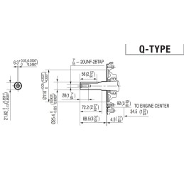 Honda Engine GX240UT2X-QX-B7-OH 7,9 HP Horizontal Crankshaft 25,4 mm
